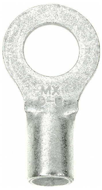 Ein metallisches Ringterminal mit einer kreisförmigen Öffnung oben und „MX 9-8