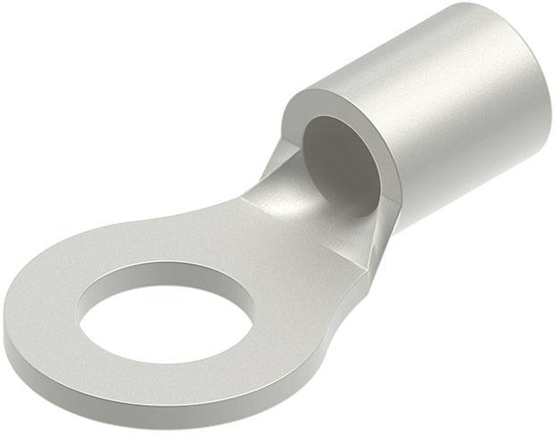 Metallösenverbinder mit einem kreisförmigen Loch, konzipiert für elektrische Kabel.