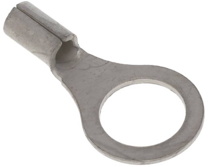 Eine Metallringleitung mit offenem Ende für die Drahtverbindung, die in elektrischen Anwendungen zur Verbindung von Drähten mit einem Schraub- oder Stiftanschluss verwendet wird.