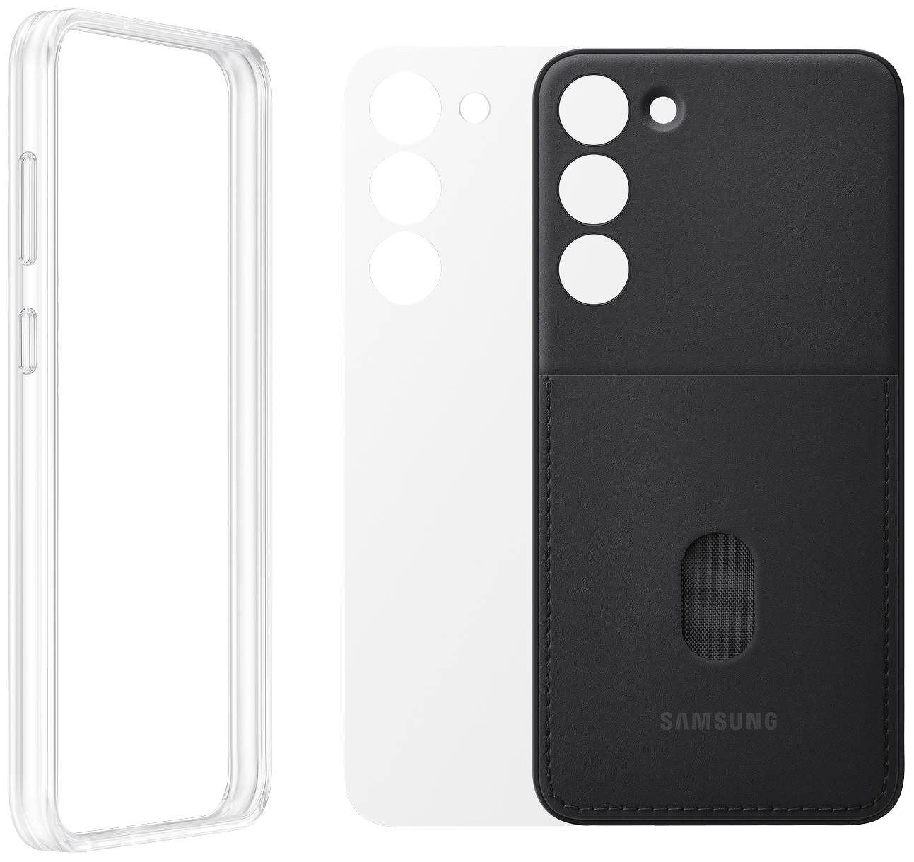 Samsung Frame Case Backcover Samsung Galaxy S23+ Schwarz Stoßfest