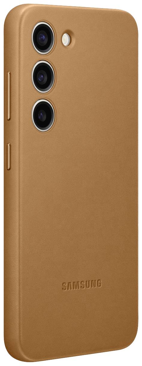 Samsung Leather Cover Backcover Samsung Galaxy S23 Camel Stoßfest EF-VS911LAEGWW