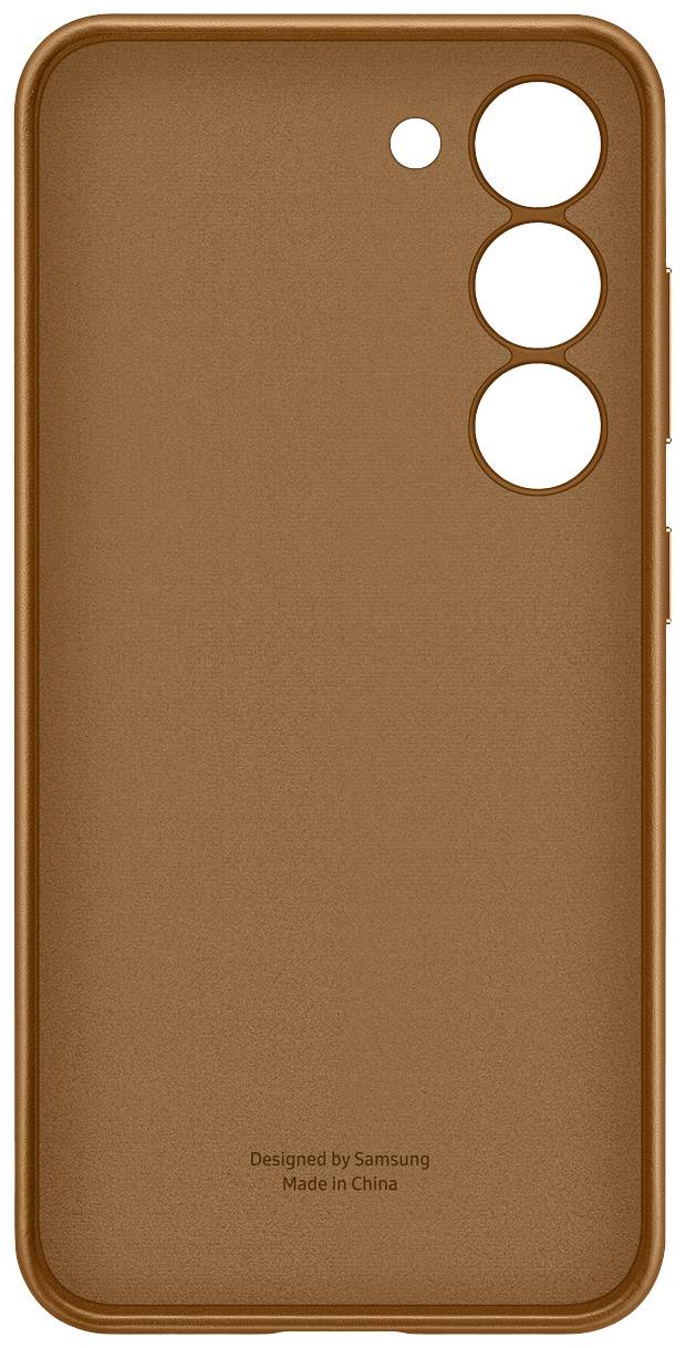 Samsung Leather Cover Backcover Samsung Galaxy S23 Camel Stoßfest EF-VS911LAEGWW