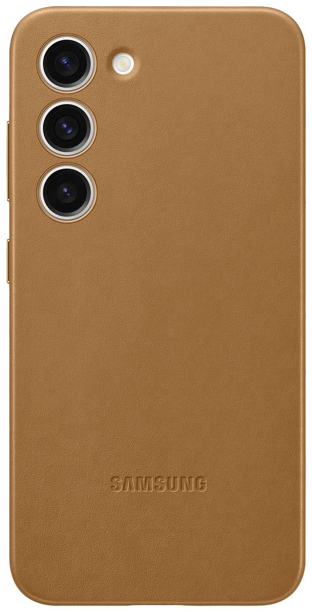 Samsung Leather Cover Backcover Samsung Galaxy S23 Camel Stoßfest EF-VS911LAEGWW