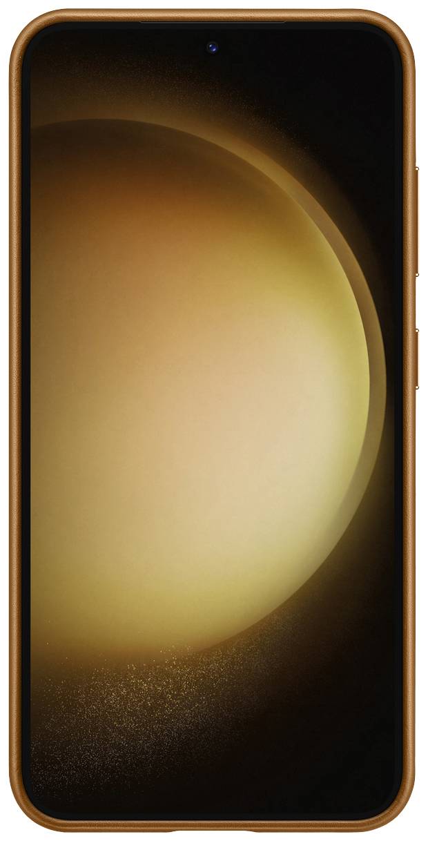 Samsung Leather Cover Backcover Samsung Galaxy S23 Camel Stoßfest EF-VS911LAEGWW