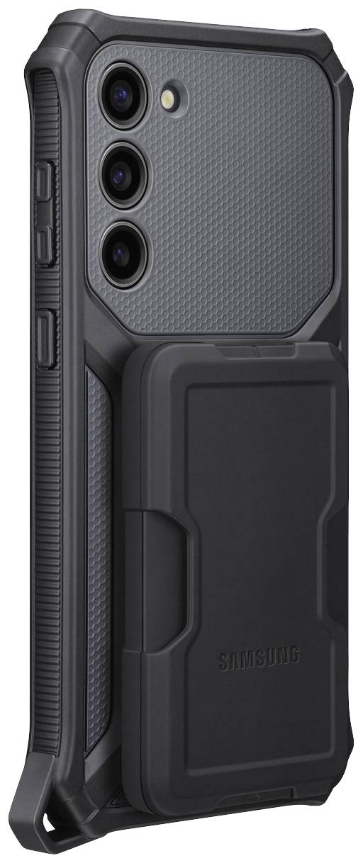 Samsung Rugged Gadget Case Backcover Samsung Galaxy S23+ Schwarz, Titan Stoßfest, Standfunktion EF-RS916CBEGWW