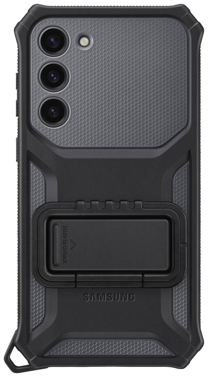 Samsung Rugged Gadget Case Backcover Samsung Galaxy S23+ Schwarz, Titan Stoßfest, Standfunktion EF-RS916CBEGWW