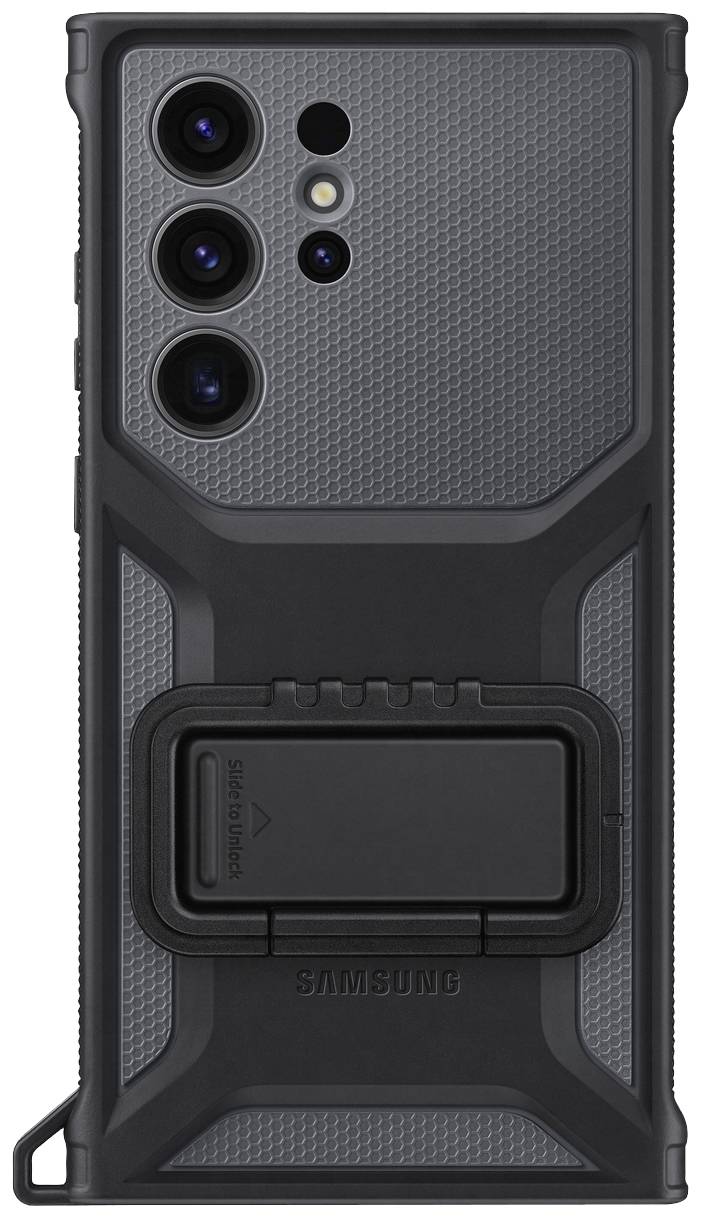 Samsung Rugged Gadget Case Backcover Samsung Galaxy S23 Ultra Schwarz, Titan Stoßfest, Standfunktion