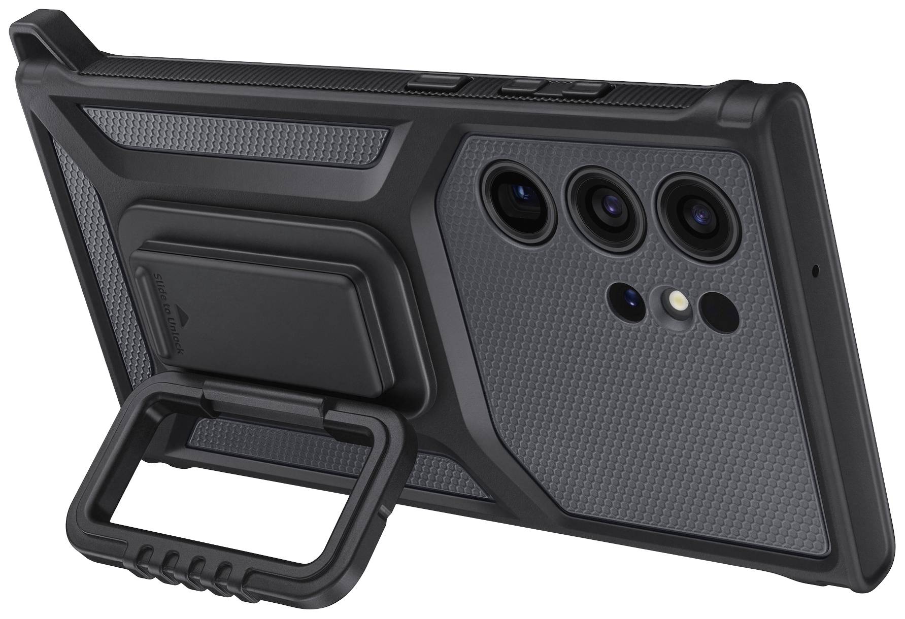 Samsung Rugged Gadget Case Backcover Samsung Galaxy S23 Ultra Schwarz, Titan Stoßfest, Standfunktion