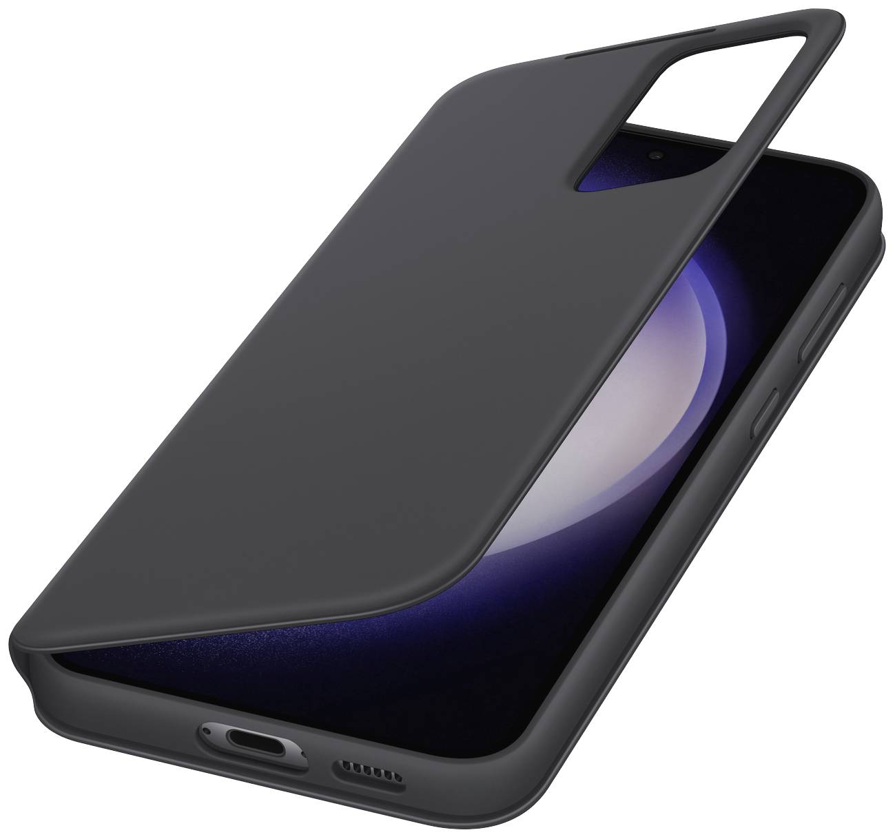 Samsung Smart View Wallet Case Flip Case Samsung Galaxy S23+ Schwarz Stoßfest