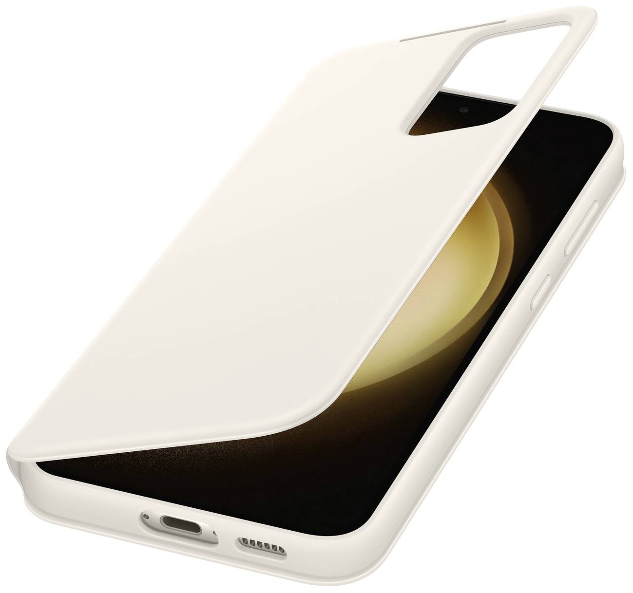 Samsung Smart View Wallet Case Flip Case Samsung Galaxy S23+ Cream Stoßfest