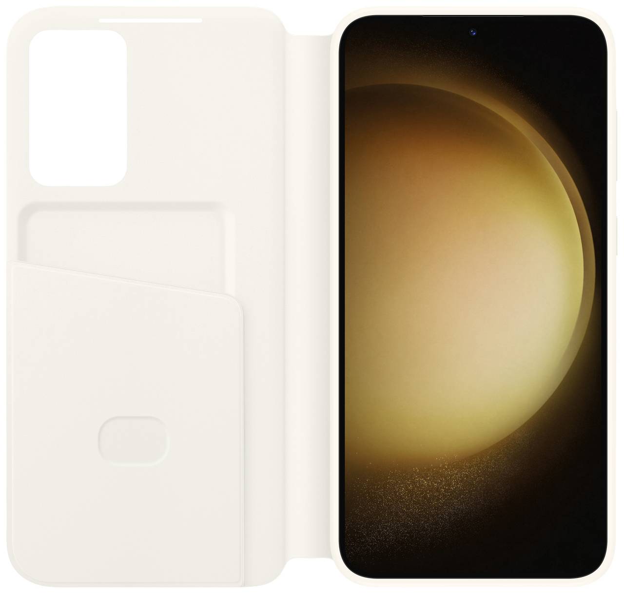 Samsung Smart View Wallet Case Flip Case Samsung Galaxy S23+ Cream Stoßfest