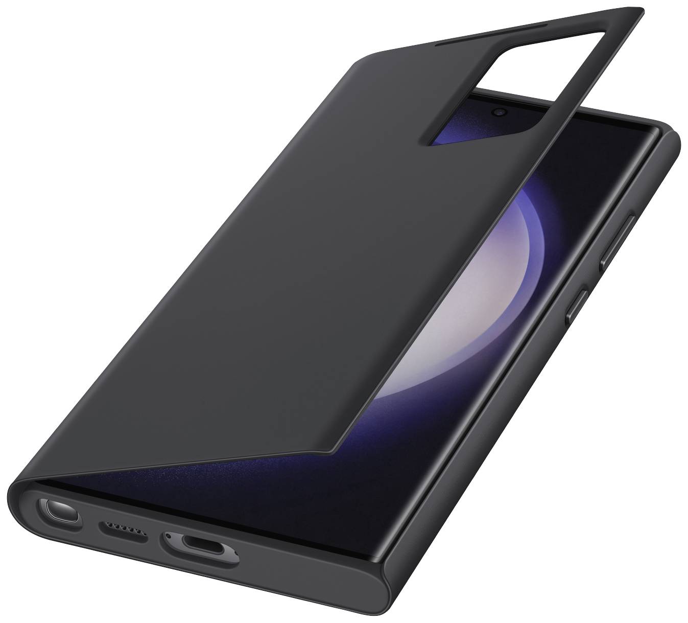 Samsung Smart View Wallet Case Flip Case Samsung Galaxy S23 Ultra Schwarz Stoßfest EF-ZS918CBEGWW