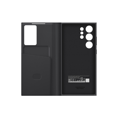 Samsung Smart View Wallet Case Flip Case Galaxy S23 Ultra Schwarz Stoßfest