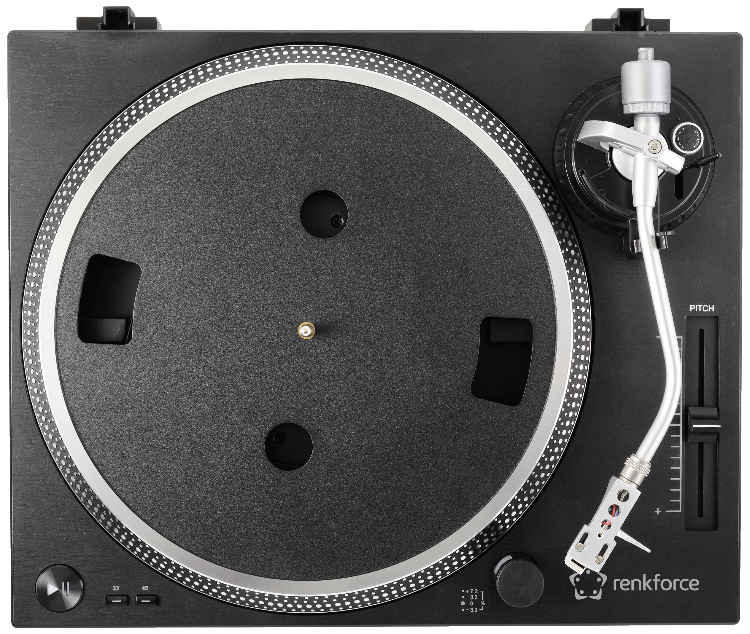 Renkforce RF-TURBD-010 USB-Plattenspieler Riemenantrieb Schwarz