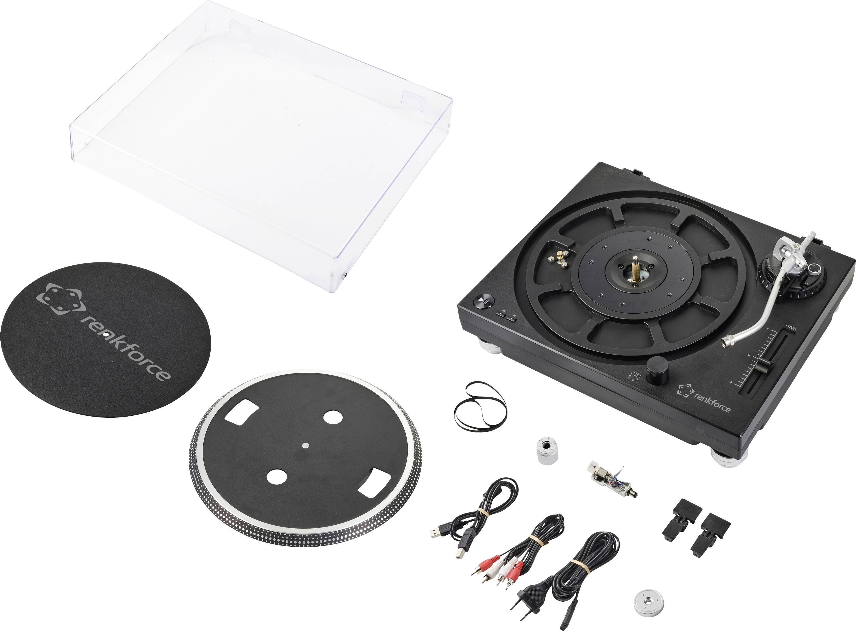 Renkforce RF-TURBD-010 USB-Plattenspieler Riemenantrieb Schwarz