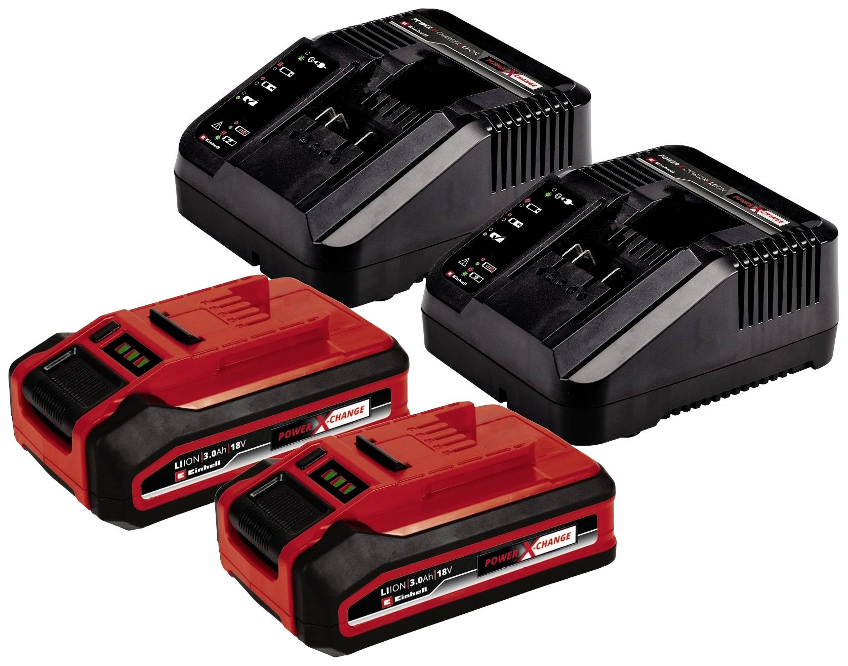 Einhell RASARRO 36/34 (2x3,0Ah) Power X-Change Akku Akku-Rasenmäher Höhenverstellbarer Griff mit Klappfunktion, inkl. 2. Akku, inkl. Ladegerät, m