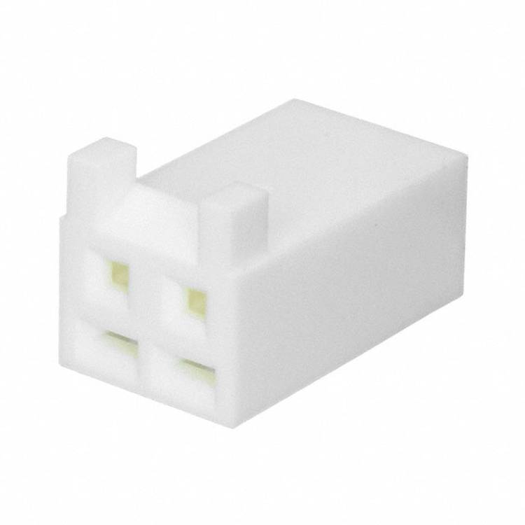 Ein dreipoliger Stecker-Header mit schwarzer Kunststoffbasis und vergoldeten Kontakten, typischerweise für elektronische Schaltungsverbindungen verwendet.