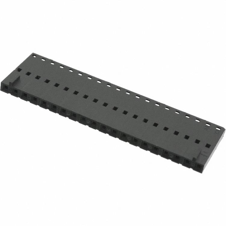 Schwarze 28-poliges DIP-IC-Sockel für Elektronikprojekte mit rechteckiger Form und gleichmäßig verteilten Stiftlöchern.