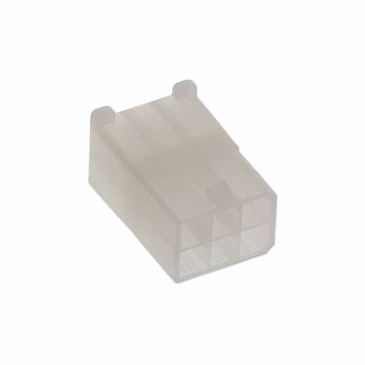 Ein beiger, sechspoliger rechteckiger Stecker, der zum Verbinden von internen Komponenten in Computern und elektronischen Geräten verwendet wird.