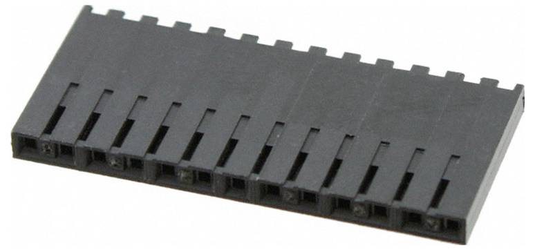 Ein schwarzer, kunststoffgebundener, 10-poliger weiblicher Steckverbinder, der häufig für elektronische Projekte und Leiterplatten verwendet wird.