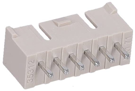 Molex Einbau-Stiftleiste (Standard) Polzahl Gesamt 6 Rastermaß: 2.50mm 353120660 Bulk