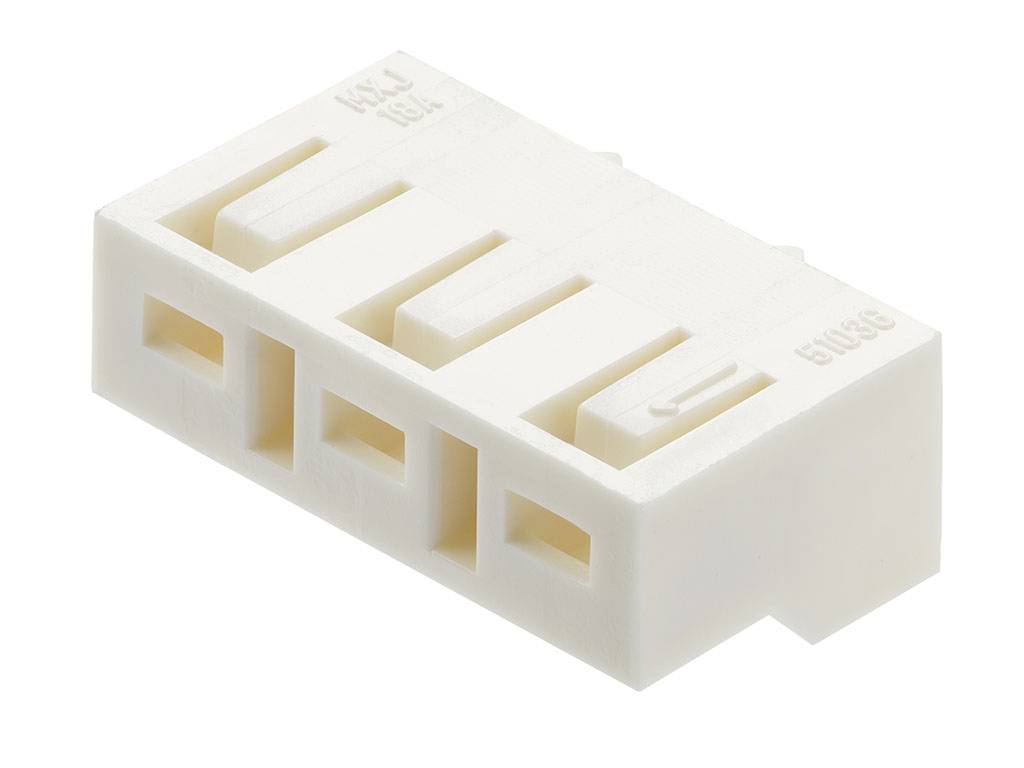 Molex Buchsengehäuse-Platine Polzahl Gesamt 3 Rastermaß: 4.00mm 510360300 Bulk