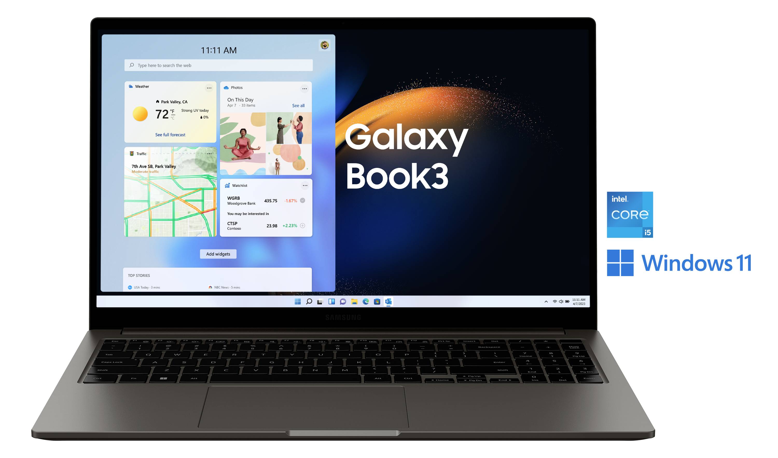 Samsung Notebook Galaxy Book3 39.6 cm (15.6 Zoll) Full HD Intel® Core™ i5 i5-1335U 8 GB RAM 256 GB SSD Deutsch, QWERTZ Graphite NP754XFG-K