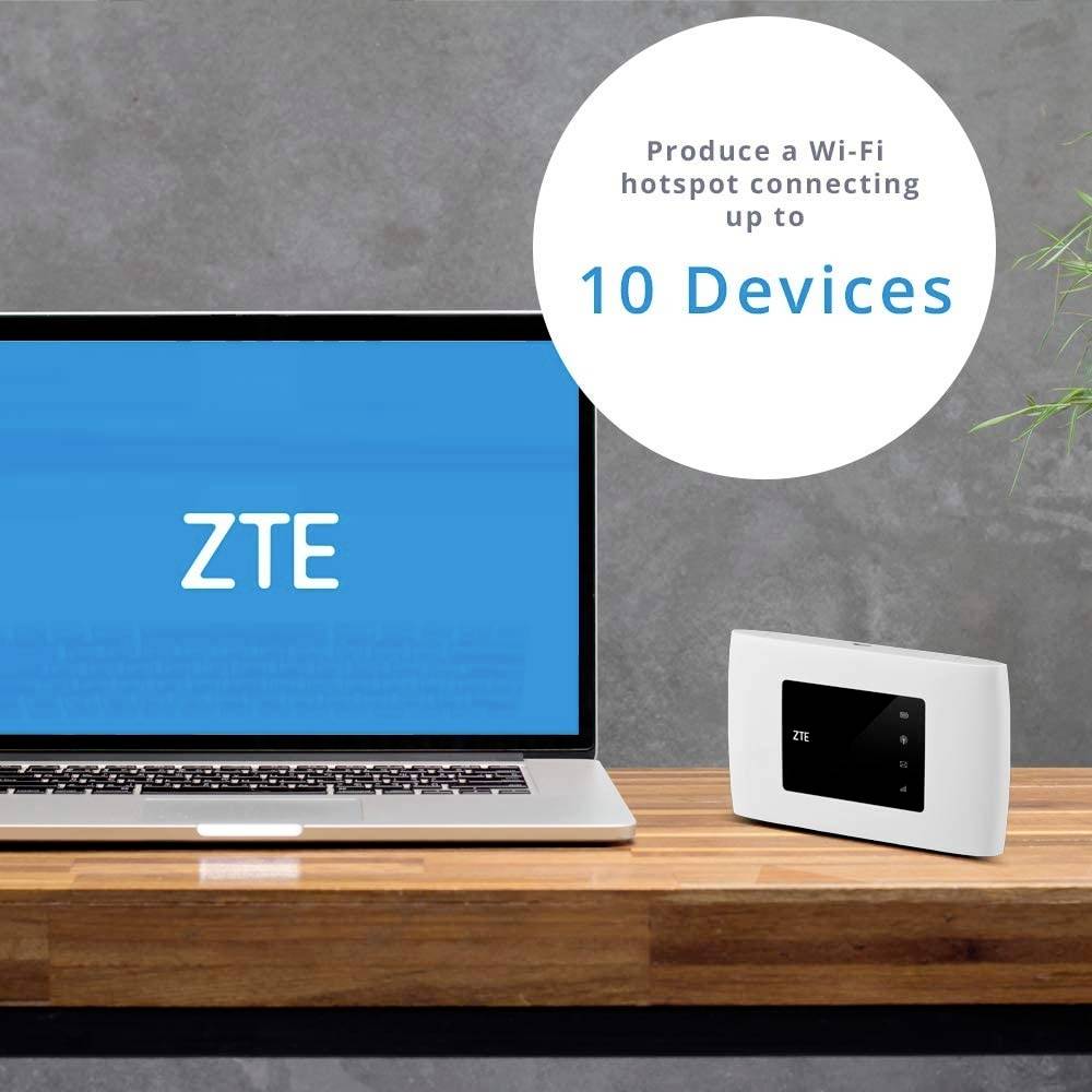ZTE MF920V-W Mobiler LTE-WLAN-Hotspot bis 10 Geräte 50 MBit/s Weiß