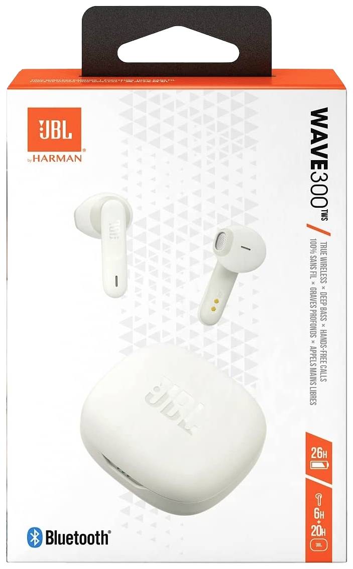 JBL Wave 300 TWS In Ear Kopfhörer Bluetooth® Weiß