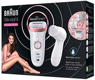 Braun Silk-épil 9 SensoSmart Epilierer Rose, Weiß