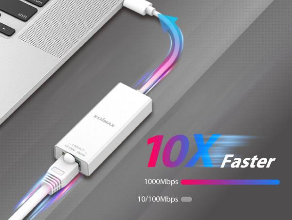 EDIMAX EU-4306C Netzwerkadapter 10 / 100 / 1000 MBit/s USB-C®, RJ45