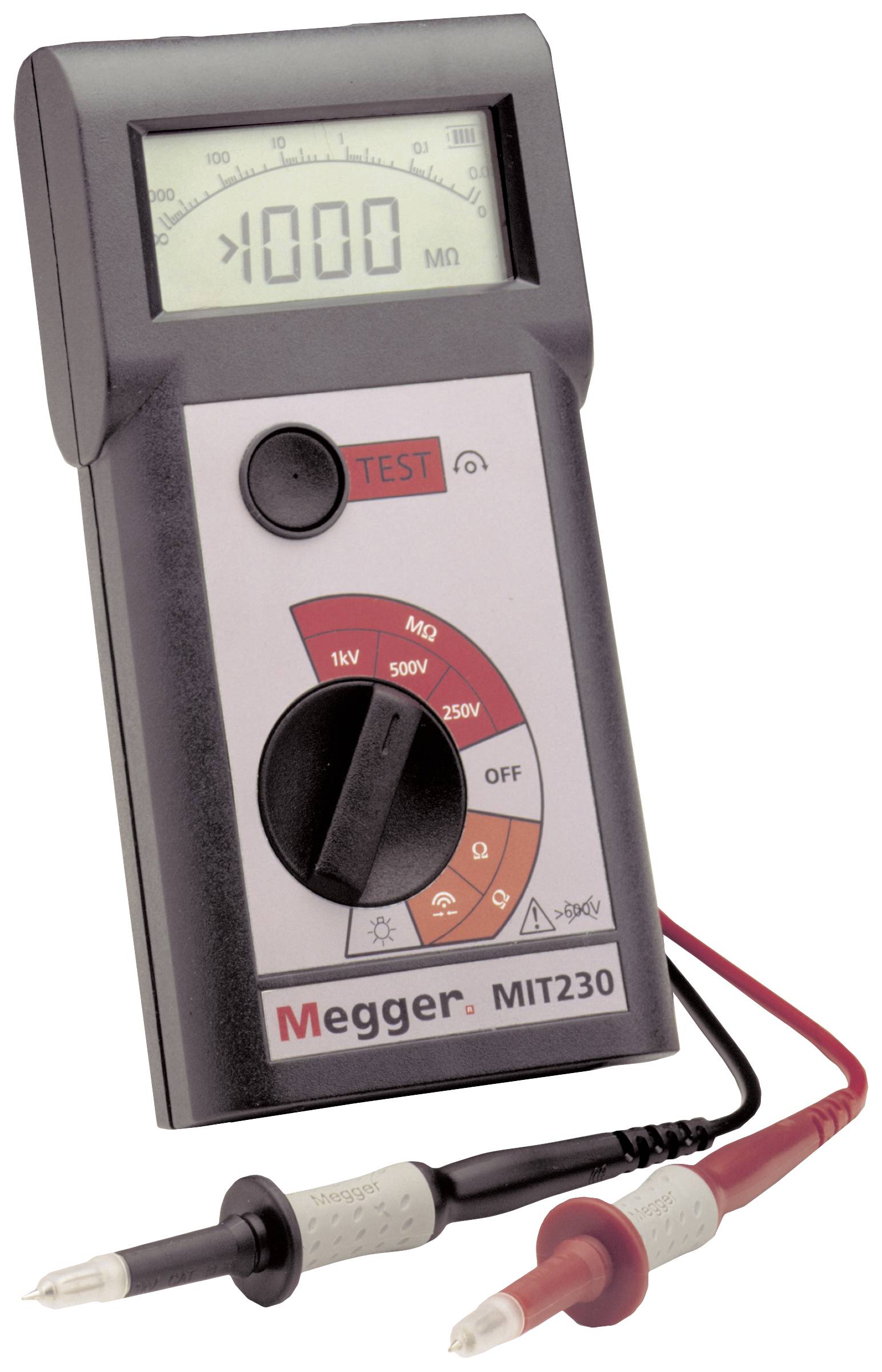 Megger MIT230HD-EN Isolationsmessgerät 250 V, 500 V, 1000V 999 MΩ