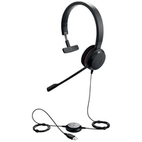 Jabra Evolve 20 On Ear Headset kabelgebunden Mono Schwarz Mikrofon-Rauschunterdrückung Headset, Lautstärkeregelung Computer Jabra Evolve 20 On Ear Headset kabelgebunden Mono Schwarz Mikrofon-Rauschunterdrückung Headset, Lautstärkeregelung Computer