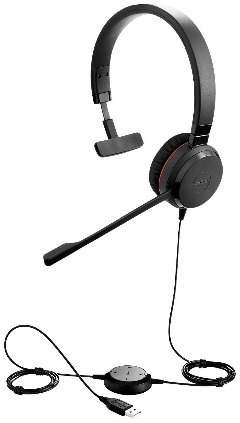 Jabra Evolve 20SE On Ear Headset kabelgebunden Mono Schwarz Mikrofon-Rauschunterdrückung Headset, L