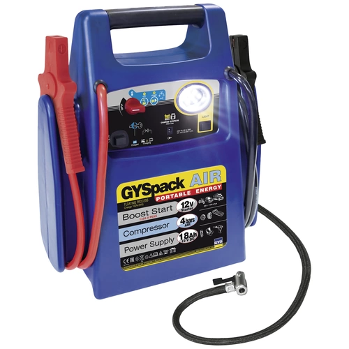 GYS Schnellstartsystem Gyspack Air 3in1 026322 Starthilfestrom (12 V)=480A Spannungswandler 230 V, Kompressor, Verpolungs- GYS Schnellstartsystem Gyspack Air 3in1 026322 Starthilfestrom (12 V)=480A Spannungswandler 230 V, Kompressor, Verpolungs-