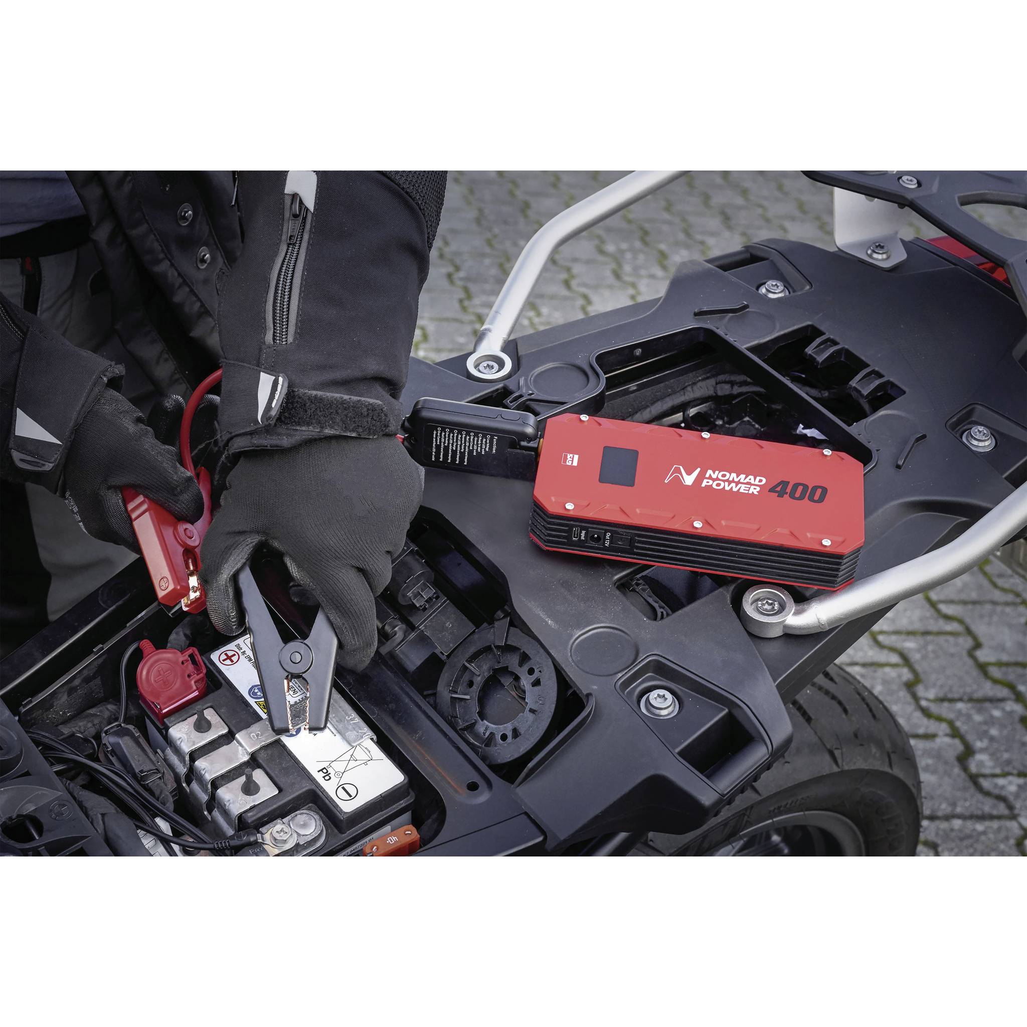 GYS Schnellstartsystem Nomad-Power 400 025882 Starthilfestrom (12 V)=500 A USB-Steckdose 2x, Ladezustandsanzeige, Arbeitsleuchte