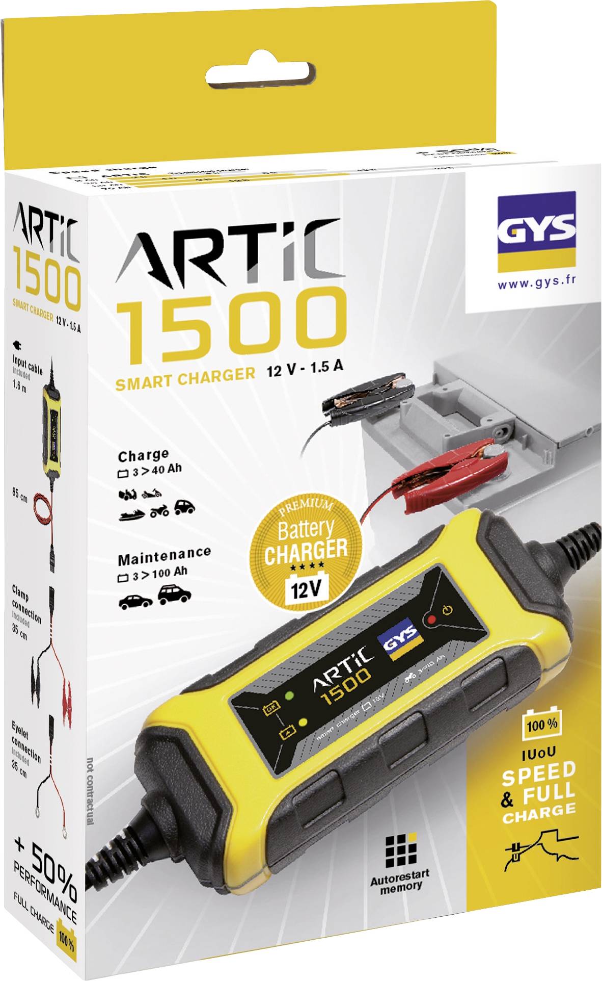 GYS Artic 1500 029576 Automatikladegerät 12V 1.5A
