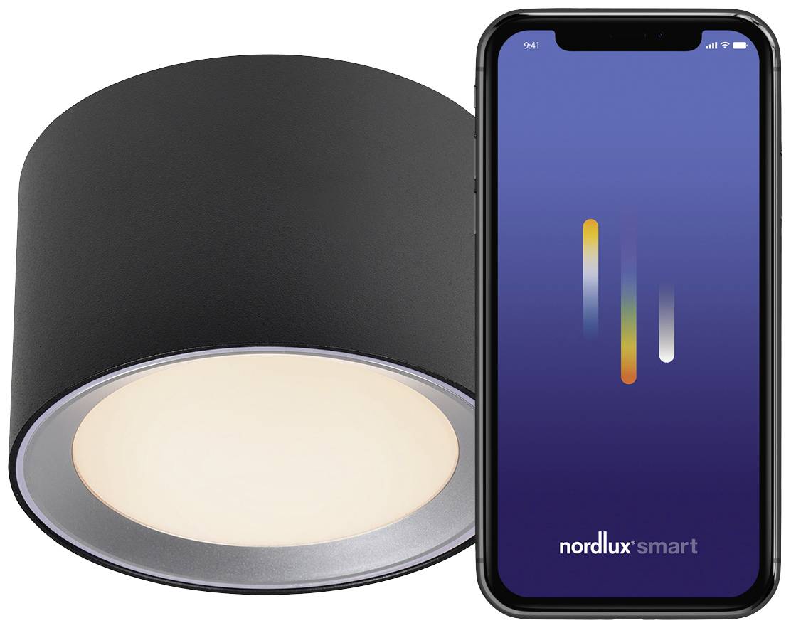 Nordlux 2110840103 Landon Smart LED-Deckenleuchte LED LED Schwarz