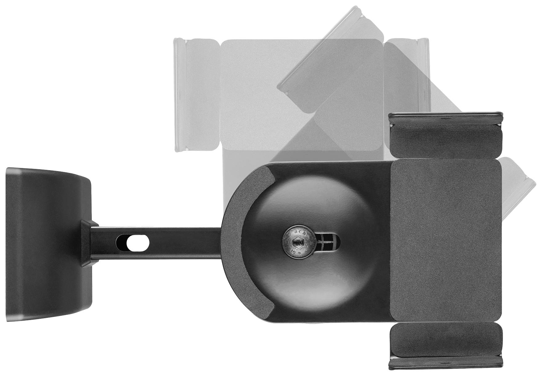 My Wall HB7L Lautsprecher-Wandhalterung Neigbar, Schwenkbar Wandabstand (max.): 286mm Schwarz 2St.