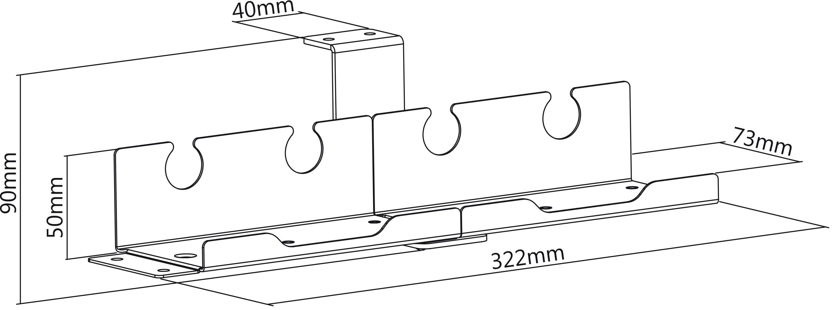 My Wall Monitor Ablagefläche Schwarz