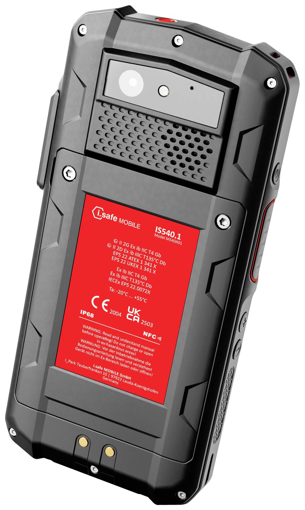 ISafe MOBILE IS540.1 Ex-geschütztes Smartphone Ex Zone 1 15.2 cm (6.0 Zoll) Gorilla Glass 3, mit Ha