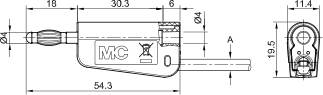Stäubli LQ-4N-39 Laborstecker Stecker Stift-Ø: 4 mm Gelb