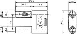 Stäubli SKS-4N-19 Verbindungsstecker Rot Stift-Ø: 4 mm Stiftabstand: 19 mm 1 St.
