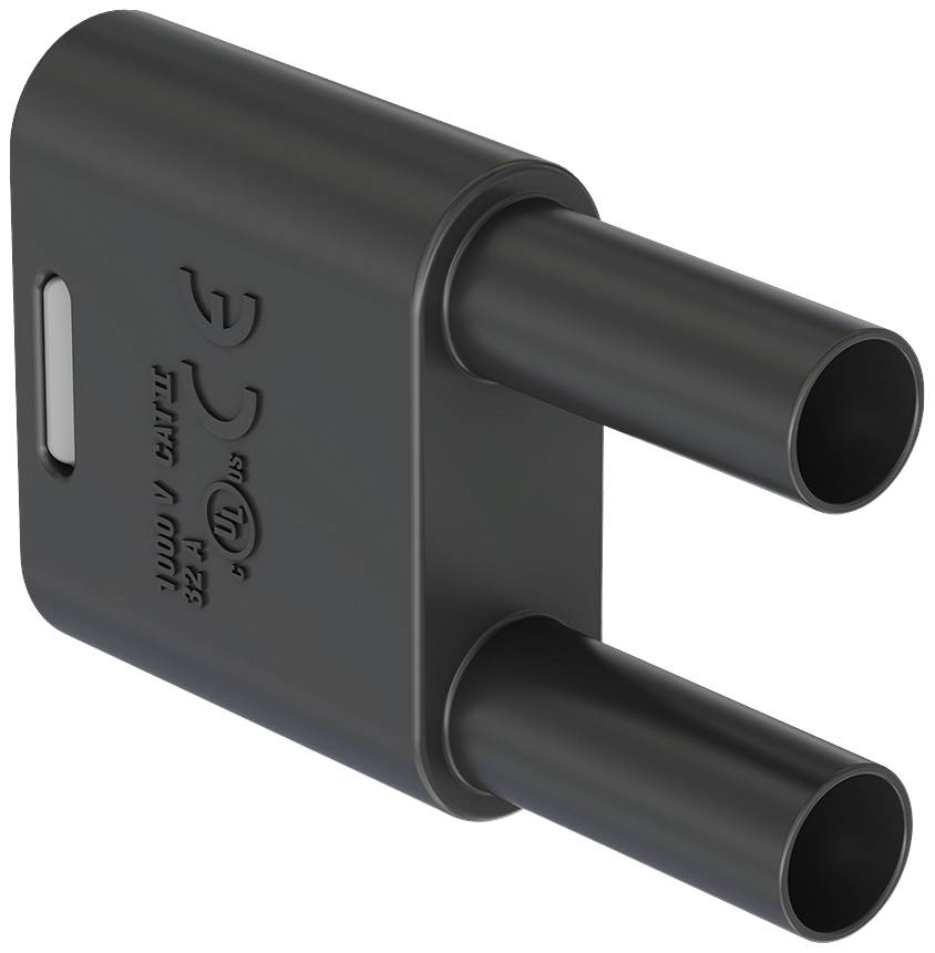 Stäubli SKS2-4N-19 Verbindungsstecker Schwarz Stift-Ø: 4mm Stiftabstand: 19mm 1St.