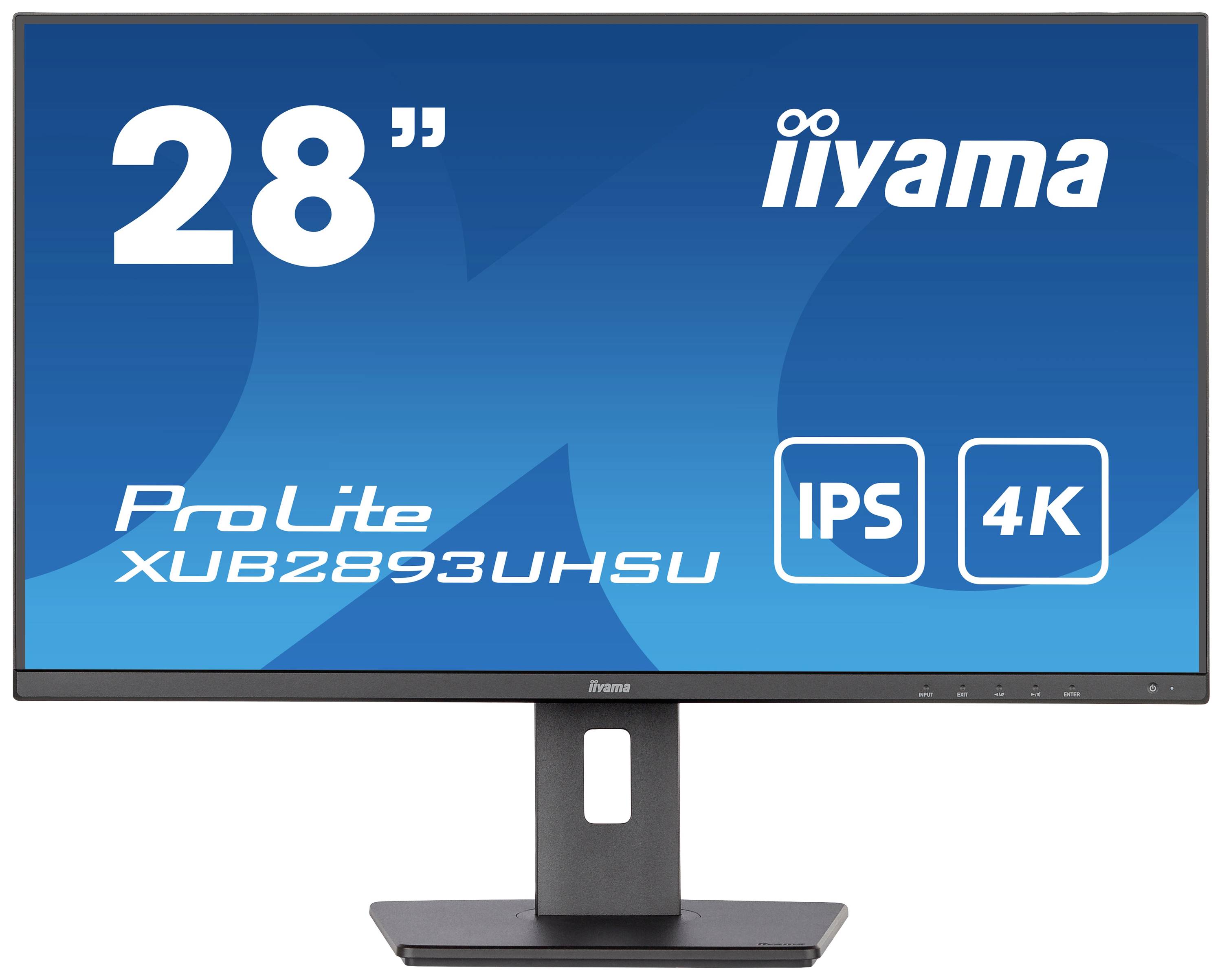 Iiyama PROLITE XUB2893UHSU-B5 LED-Monitor EEK F (A - G) 71.1cm (28 Zoll) 3840 x 2160 Pixel 16:9 3 ms HDMI®, DisplayPort, USB