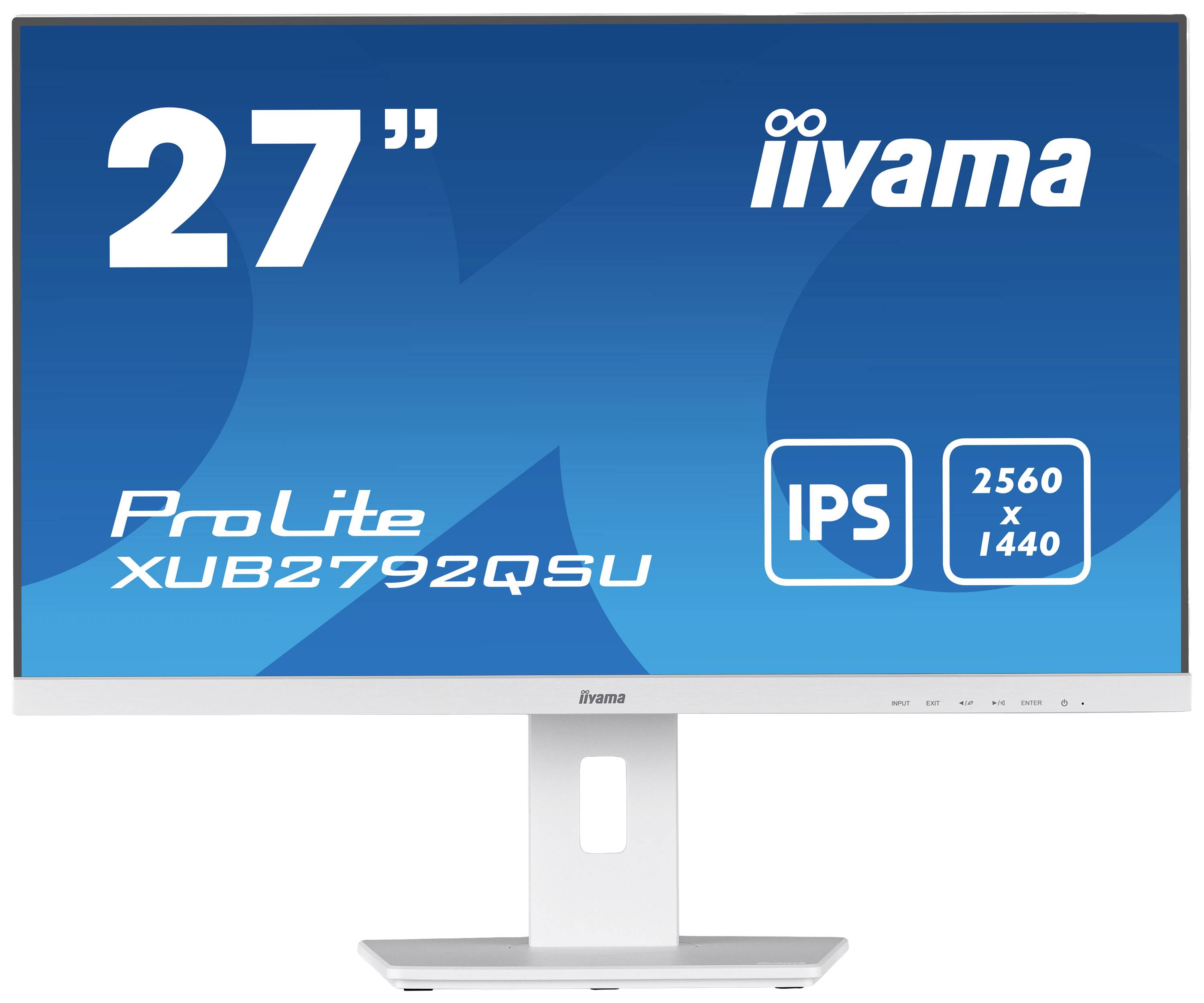 Iiyama PROLITE XUB2792QSU-W5 LED-Monitor EEK E (A - G) 68.6cm (27 Zoll) 2560 x 1440 Pixel 16:9 5 ms DVI, HDMI®, DisplayPort, USB