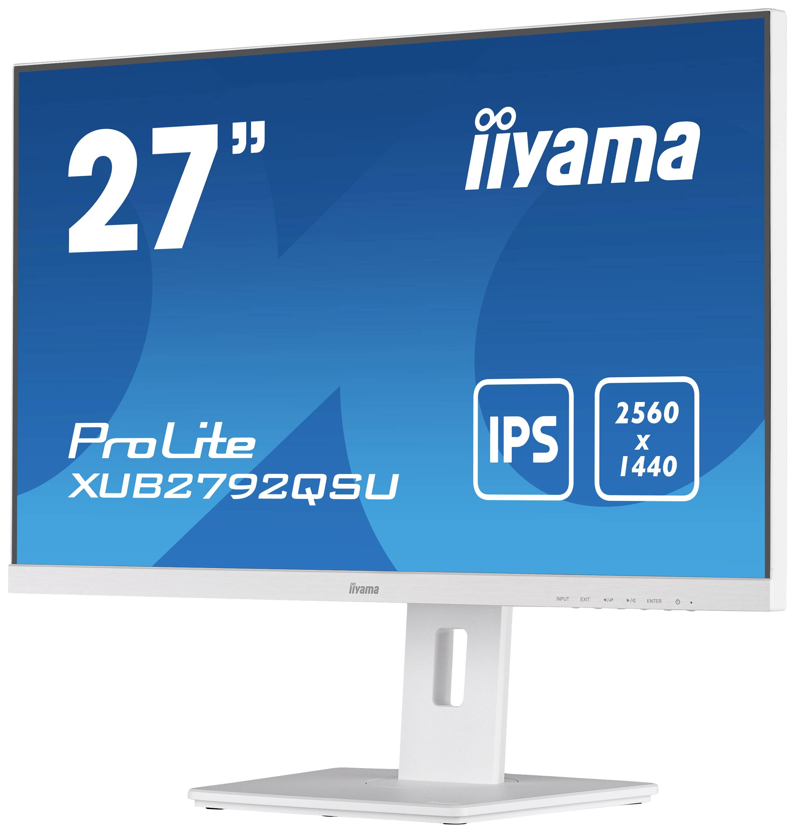 Iiyama PROLITE XUB2792QSU-W5 LED-Monitor EEK E (A - G) 68.6cm (27 Zoll) 2560 x 1440 Pixel 16:9 5 ms DVI, HDMI®, DisplayPort, USB