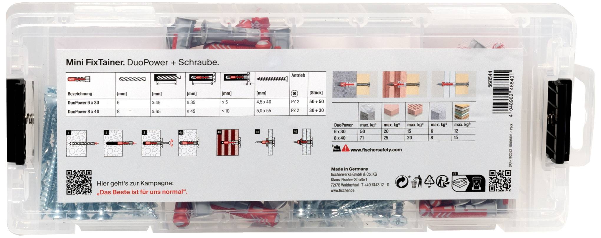 Fischer 568544 Jürgen Klopp Signature Aktionsbox Dübelset 1 Set