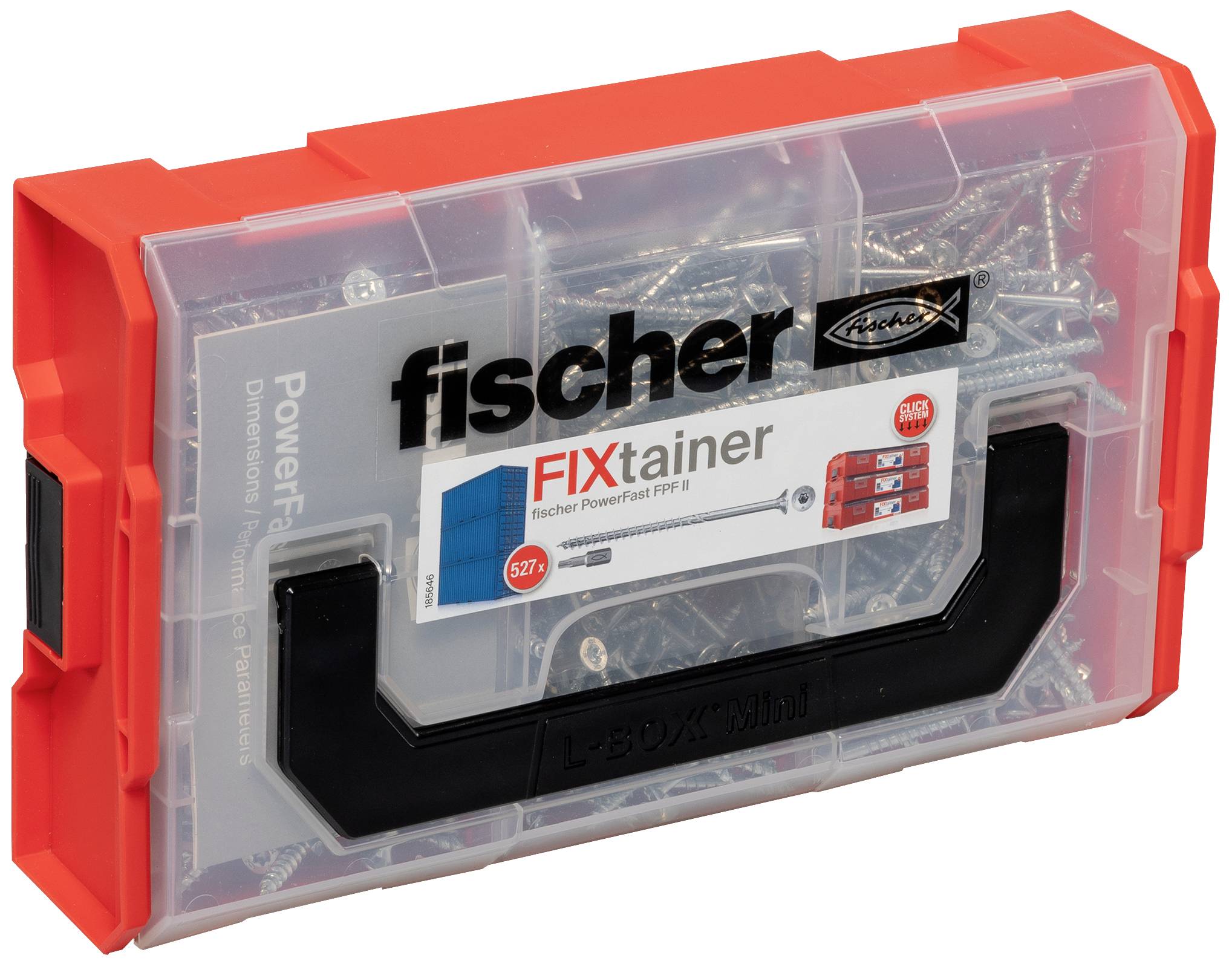 Fischer 562272 FixTainer PowerFast II TX TG Spanplattenschrauben-Sortiment Stahl galvanisch verzinkt 1 Set