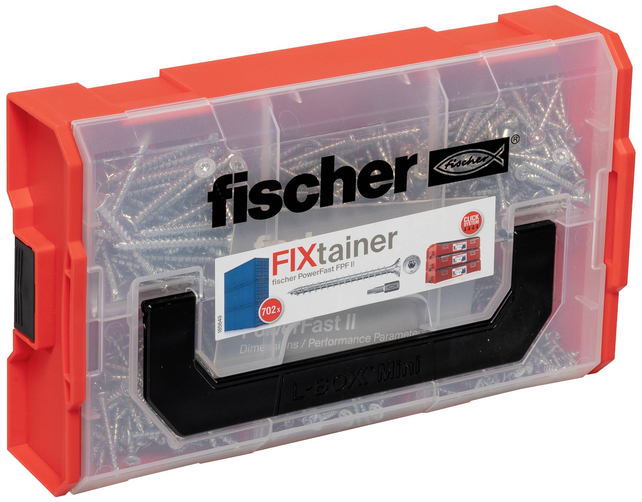 Fischer 562273 FixTainer PowerFast II TX VG Spanplattenschrauben-Sortiment Stahl galvanisch verzinkt 1 Set